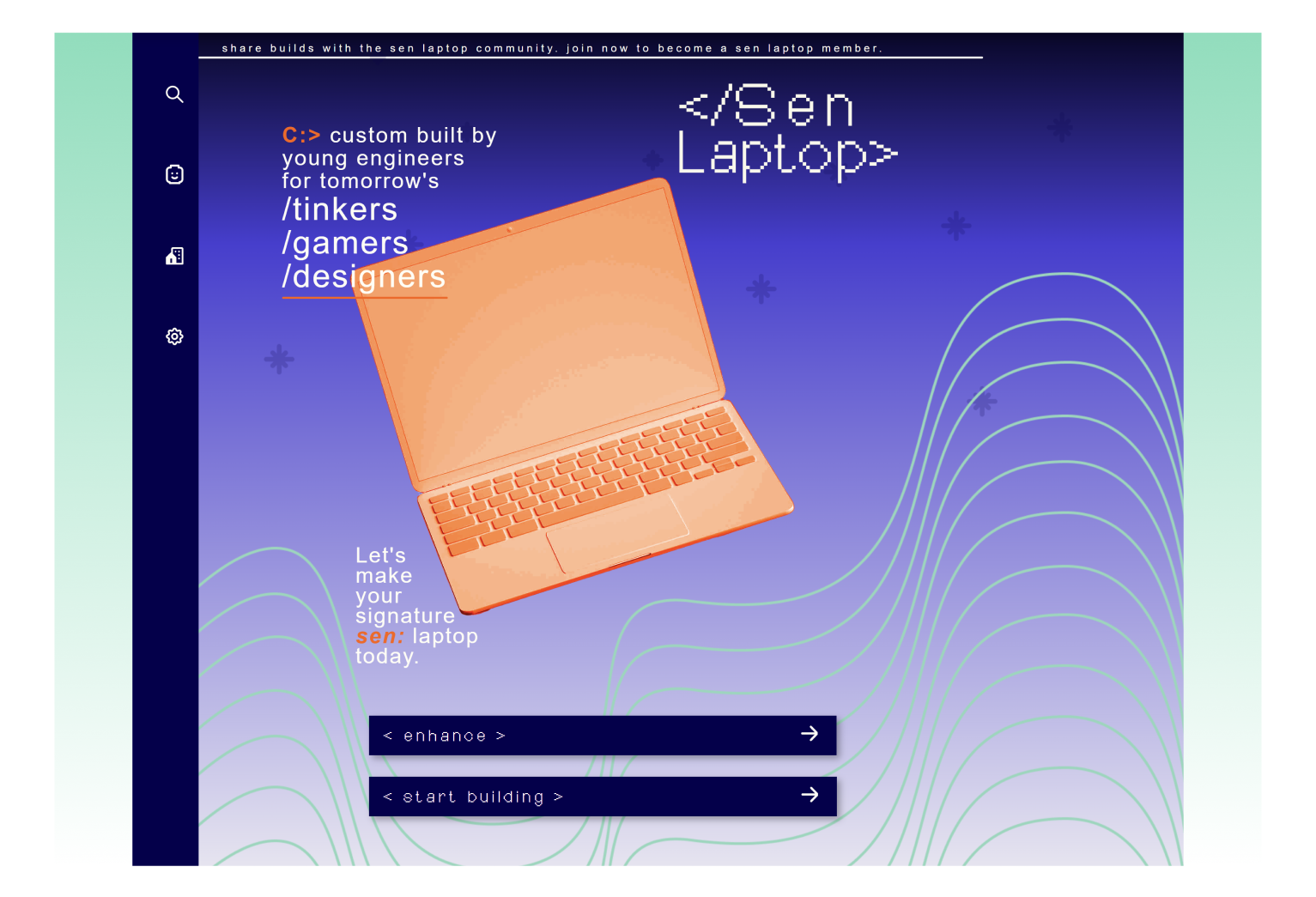 Sen Laptop Homepage image preview